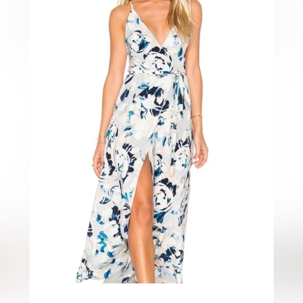 Yumi Kim Rush Hour Floral Maxi Dress in Blue and White